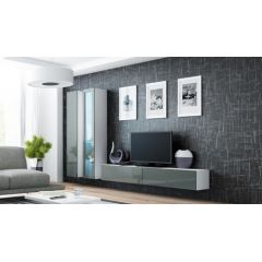 Cama Meble Cama Living room cabinet set VIGO 3 white/grey gloss