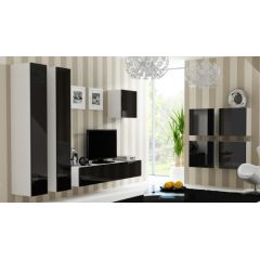 Cama Meble Cama Living room cabinet set VIGO 24 white/black gloss