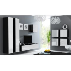 Cama Meble Cama Living room cabinet set VIGO 24 black/white gloss