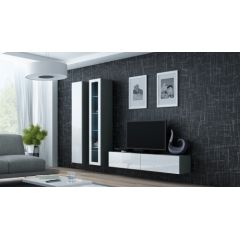 Cama Meble Cama Living room cabinet set VIGO 10 grey/white gloss