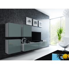 Cama Meble Cama Living room cabinet set VIGO 23 white/grey gloss