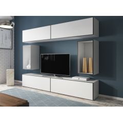 Cama Meble Cama living room furniture set ROCO 1 (4xRO1 + 2xRO4) white/black/white