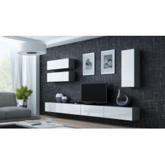 Cama Meble Cama Living room cabinet set VIGO 13 grey/white gloss
