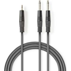 Nedis Stereo audio kabelis | 2x 6,35 mm ārējais - 3,5 mm ārējais | 1,5 m | Pelēks Dažādi vadi