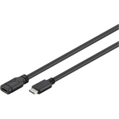 Goobay Kabelis/Pagarinātājs USB C spraudnis - USB C ligzda, max 15W, līdz 5Gbit/s 1m melns