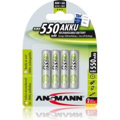 Akumulators R3 (AAA) 1.2V 550mAh Ni-Mh ANSMANN (4 gab.iepakojums) Baterijas un akumulatori