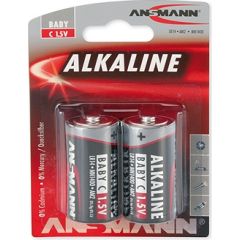 Sārma baterija R14 (C) 1.5V ANSMANN (2 gab.iepakojums), Alkaline Baterijas un akumulatori