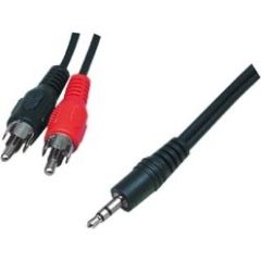 Goobay Vads 2xRCA-3.5mm stereo kontaktdakšiņa 10m Dažādi vadi