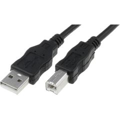Digitus 5m USB2.0 printera kabelis USB-A -> USB-B Melns