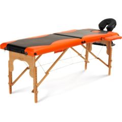 Bodyfit 2 sekciju masāžas gulta divu krāsu melna - oranža (1041)