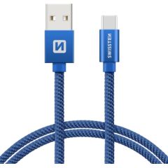 Swissten Textile Universāls Quick Charge 3.1 USB-C Datu un Uzlādes Kabelis 1.2m