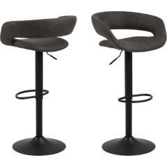 Bāra krēsls GRACE 54,5x48,5xH104cm, sēdeklis un atzveltne: audums, krāsa: antracīts, kāja: melna