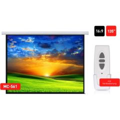 Maclean MC-561 electric projection screen 135 "300x168cm 16: 9 with wall control and remote control