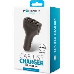 Forever  
       Universal  
       Triple USB car charger CC-05 4.8A 
     Black