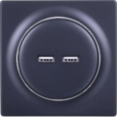 Fibaro FGWU-021-8 socket-outlet 2x USB Black