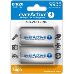 Rechargeable batteries everActive R20/D Ni-MH 5500 mAh ready to use Baterijas un akumulatori