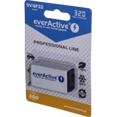 Rechargeable batteries everActive Ni-MH 6F22 9V 320 mAh Professional Line
