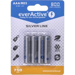 Rechargeable batteries everActive Ni-MH R03 AAA 800 mAh Silver Line