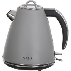Adler Tējkanna AD 1343g Electric, 2200 W, 1.5 L, Stainless steel, 360° rotational base, Grey