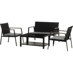 Dārza mēbeļu kompl. 4Living Monrovia galds+2krēsli+dīvāns