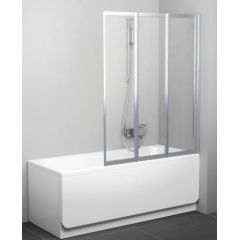 Ravak vannas siena VS3, 1000 mm, h=1400, balts/caurspīdīgs stikls