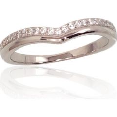 Серебряное кольцо #2101643(PRh-Gr)_CZ, Серебро	925°, родий (покрытие), Цирконы , Размер: 16, 1.6 гр.