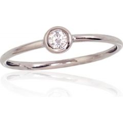 Серебряное кольцо #2101638(PRh-Gr)_CZ, Серебро	925°, родий (покрытие), Цирконы , Размер: 17, 0.8 гр.