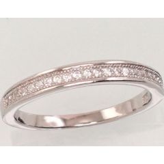 Серебряное кольцо #2101478(PRh-Gr)_CZ, Серебро	925°, родий (покрытие), Цирконы , Размер: 17, 2 гр.