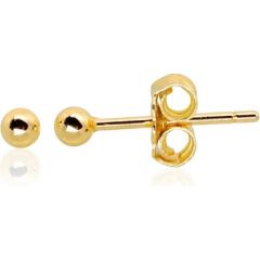 Sudraba auskari-puseti #2203470(PAu-Y), Sudrabs	925°, dzeltenais zelts (pārklājums), 0.4 gr. Puseti