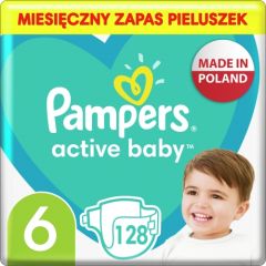 Pampers Autiņi Active Baby 6, 13-18 kg, 128 gab.