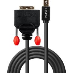 CABLE MINI DP TO DVI 2M/BLACK 41952 LINDY HDMI vadi