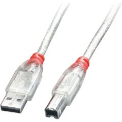CABLE USB2 A-B 3M/TRANSPARENT 41754 LINDY