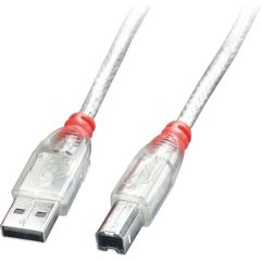 CABLE USB2 A-B 0.2M/TRANSPARENT 41750 LINDY