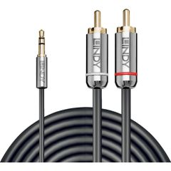 CABLE AUDIO 3.5MM TO PHONO 2M/CROMO 35334 LINDY Dažādi vadi