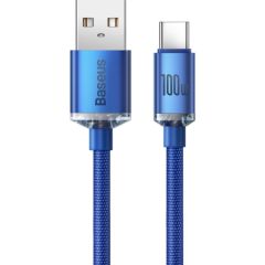 Baseus crystal shine series fast charging data cable USB Type A to USB Type C100W 1,2m blue (CAJY000403)
