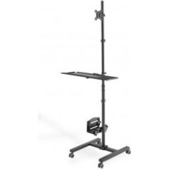 Digitus Mobile workstation with individual height adjustment 	DA-90374, 17-32 ", Monitor Mount, PC Holder, Maximum weight (capacity) N/A kg, Black