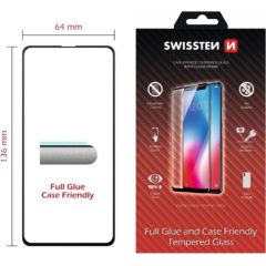 Swissten Full Face 5D Tempered Glass Aizsargstikls Pilnam Ekrānam Samsung Galaxy S10E Melns