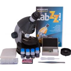 Микроскоп для детей с экпериментальным комплектом Levenhuk LabZZ M101 Лунный камень 40x-64