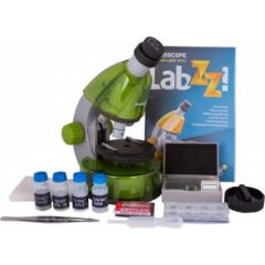 Микроскоп для детей с экcпериментальным комплектом Levenhuk LabZZ M101 Лайм 40x-640x