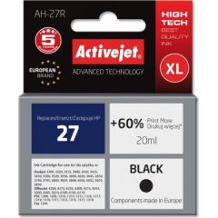 Activejet AH-27R ink for HP printer; HP 27 C8727A replacement; Premium; 20 ml; black Tintes printeru izejmateriāli