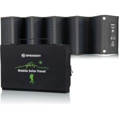 BRESSER mobilais saules lādētājs 60 vatu ar USB un līdzstrāvas izeju