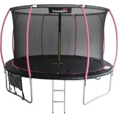 Leansport Batuts ar tīklu - Lean Sport Max, 487 cm, melns ar rozā