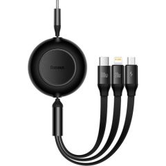 Baseus Bright Mirror 4, USB-C 3-in-1 cable for micro USB / USB-C / Lightning 100W / 3.5A 1.1m (Black)