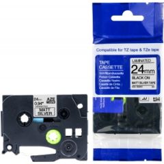 Brother Tz2-SM951 uzlīmju lente, melns uz sudraba, 24mm (analogs tze) Tapes - Adatu / Matrix printeriem
