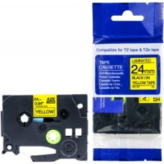 Brother Tz2-651 uzlīmju lente melns uz dzeltena 24mm (analogs tze) Tapes - Adatu / Matrix printeriem