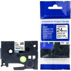 Brother Tz2-251 uzlīmju lente melns uz balta 24mm (analogs tze) Tapes - Adatu / Matrix printeriem