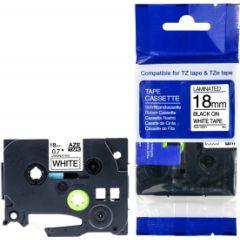 Brother Tz2-S241 uzlīmju lente  ''Strong" melns uz balta, 18mm (analogs tze) Tapes - Adatu / Matrix printeriem