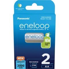 Panasonic eneloop rechargeable battery AA 2000 2BP Baterijas un akumulatori
