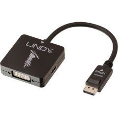 Adapteris Lindy DisplayPort - HDMI - DVI-D 0.15m (41028)
