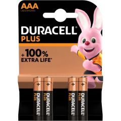 Duracell Plus MN2400 AAA, Alkaline, 4 pc(s)
